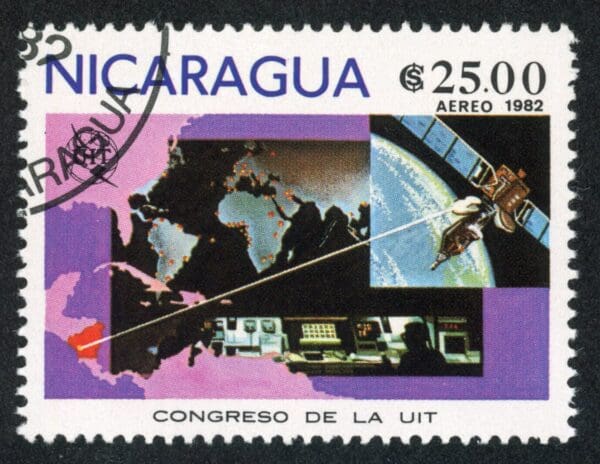 Nicaragua C999 Used/CTO Very Fine 1982 25cor multicolored Int'l ITU Congress-Exclusive