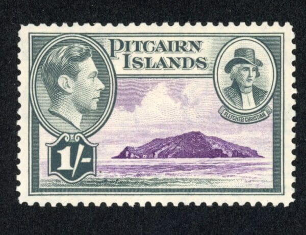 Pitcairn Islands   7 MH 1940 1sh View of Pitcairn Island