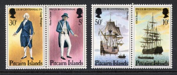 Pitcairn Islands 156-159 MNH 1976 American Bicentennial