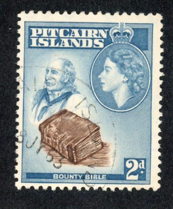 Pitcairn Islands 26 Used 1957 2p blue and brown