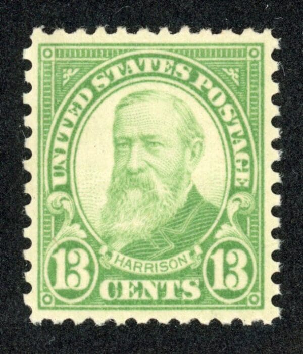 US 694 MH 1931 13c yellow green Harrison