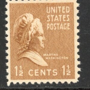 US 805 MH 1938 1 1/2c bister brown Martha Washington