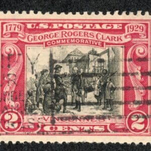 US 651 U 1929 2c carmine & black George Rogers Clark