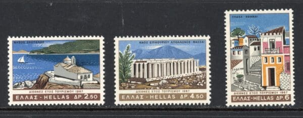 Greece  893-895 MNH 1967 International Tourist Year