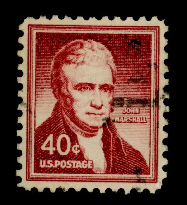 US 1050 Used 1955 40c brown red Liberty Issues John Marshall