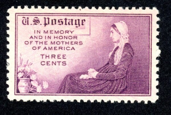 US 738 MH 1934 3c purple Mothers of America