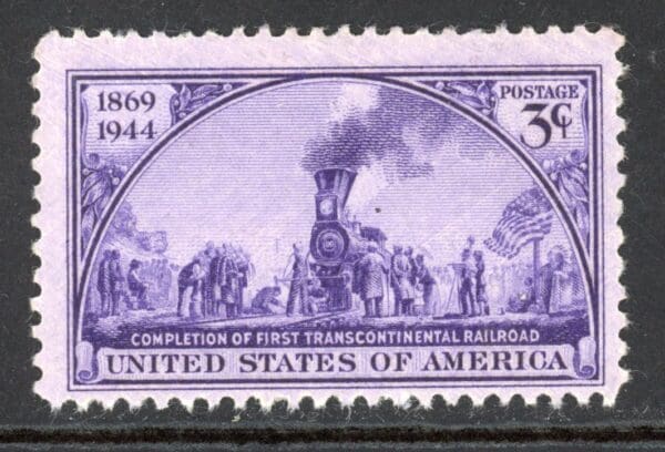 US 922 MH 1944 3c violet Railroad Issue