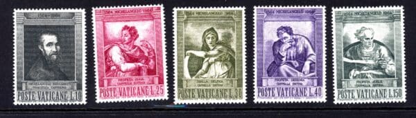Vatican City 387-391 MNH 1964 Michelangelo
