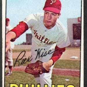 Topps 1967 #37 Rick Wise P Phillies Excellent Condition