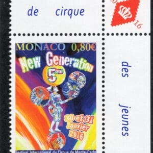 Monaco 2824 MNH 2016 Int'l Circus Festival